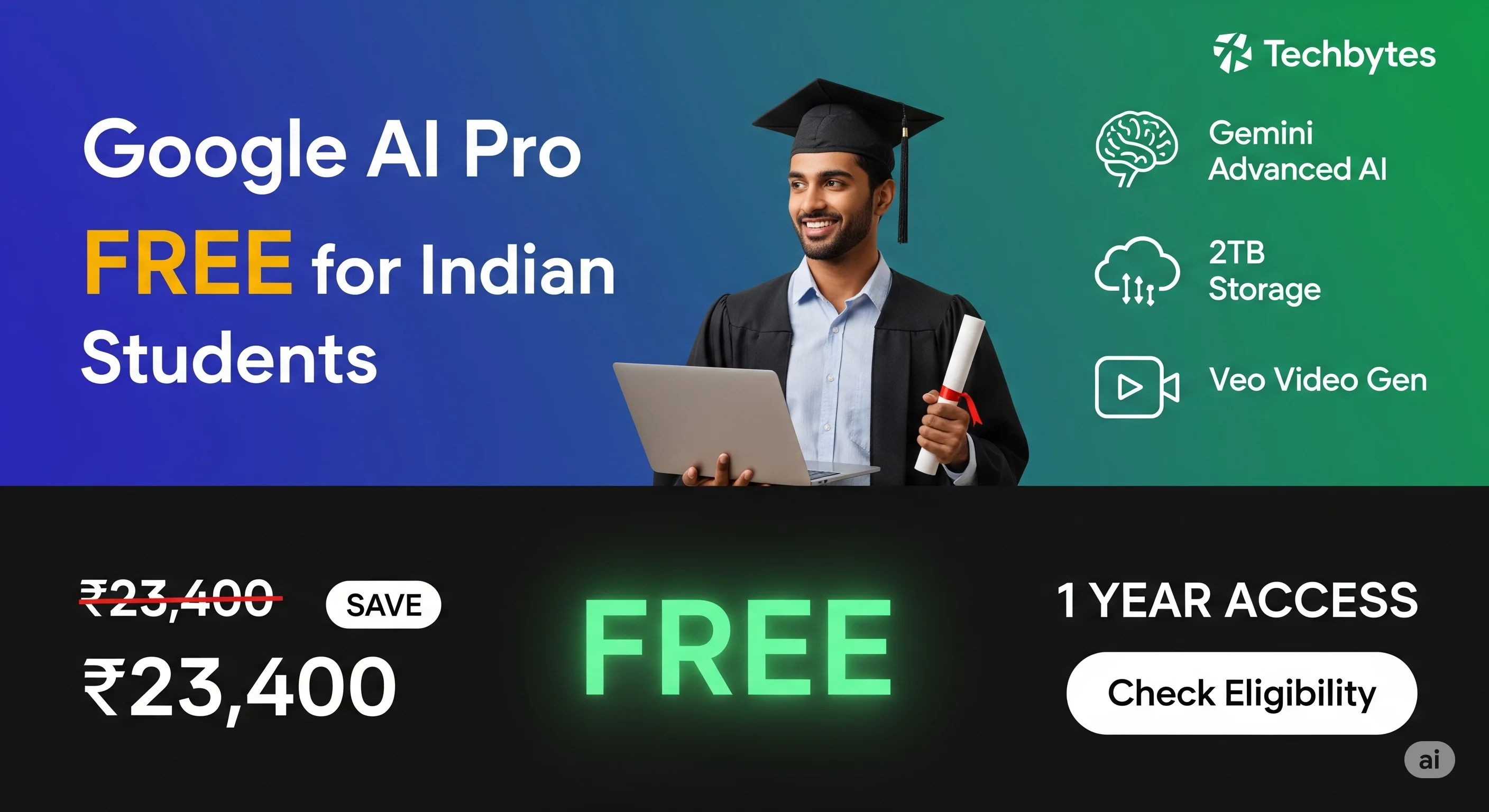 Google AI Pro Free for Indian Students