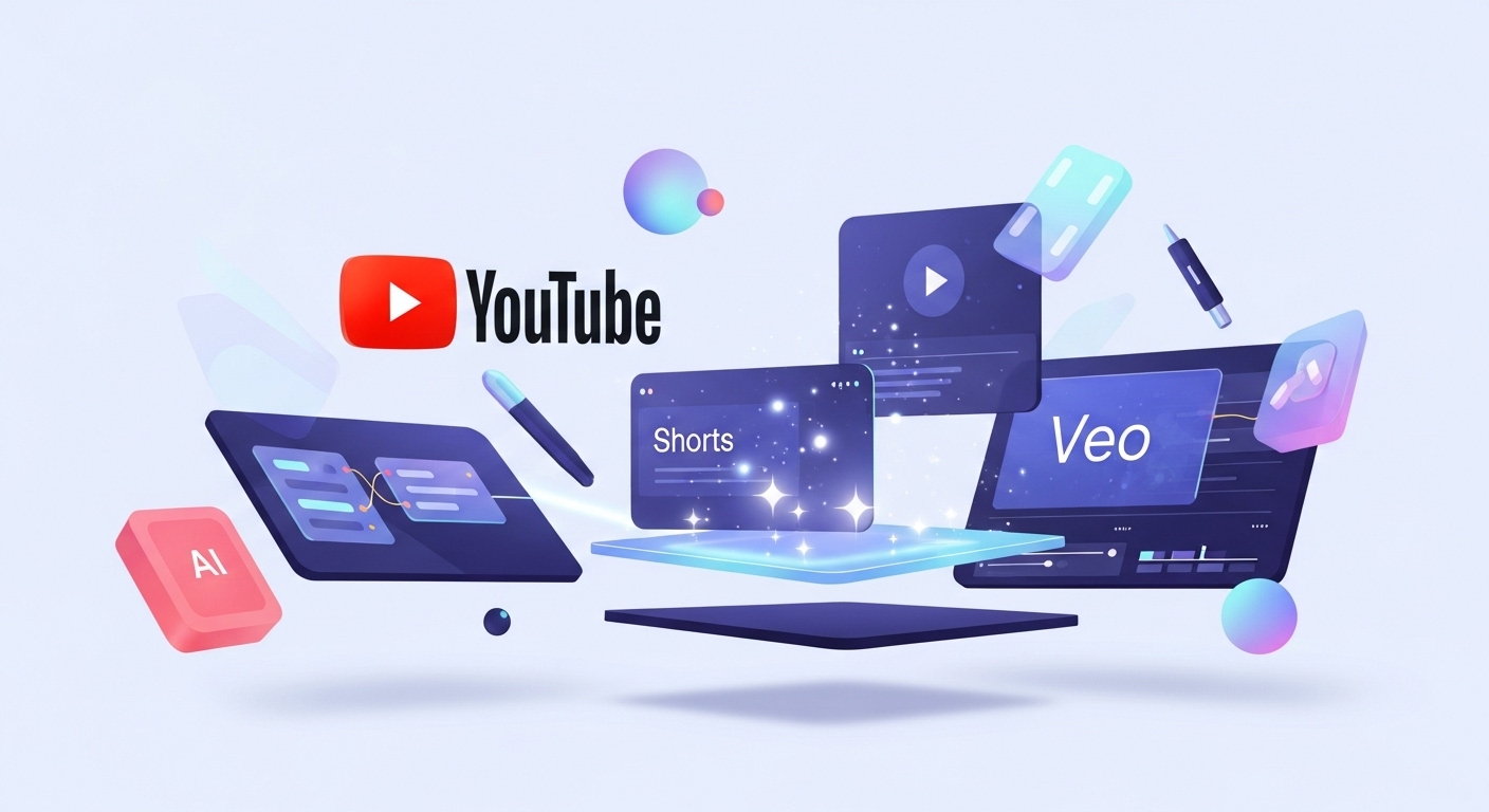 Split screen showing YouTube Veo AI interface on left and OpenAI ChatGPT parental controls dashboard on right